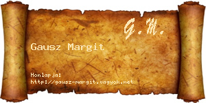 Gausz Margit névjegykártya
