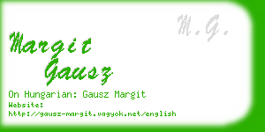 margit gausz business card